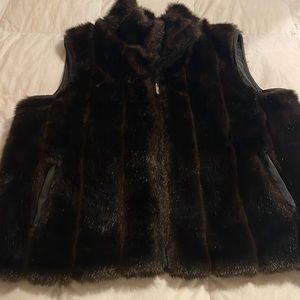 Chadwick’s-womens reversible faux fur vest. New condition